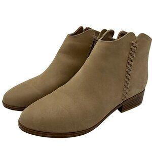 Mia Womens Tan Ankle Boots Size 9.5M  With Braided Detail